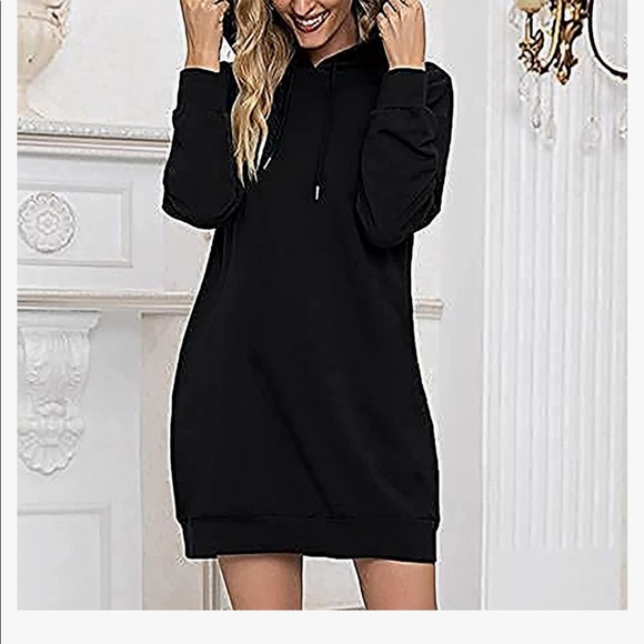 Old Navy Sweatshirt Dress XS Black - Picture 4 of 9